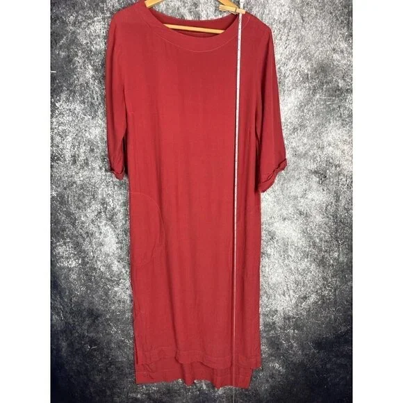 Anthropologie Holding Horses Dress Women’s Small Petite Terracotta lagenlook - Picture 11 of 12